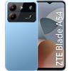 ZTE Blade A54 Blu - Smartphone da 128 GB e 4 GB di Ram, Display 6.6 HD+, Fotocamera 13MP, Batteria 5000mAh, Processore Octa-Core, Android 13, Memory Fusion, Riconoscimento Impronte, Design Elegante