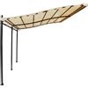 Gazebo Pergola Addossato 3x4 m in Acciaio Antracite
