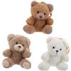 COLLBATH Portachiavi Accessorio Adorabile Orsetto Peluche 3 Pezzi e Regalo di Natale Morbido Orso Seduto Pelo Riccio in Lega e Cotone Pp per Borse