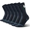 ineepor 6 Paia Calze Uomo in Bambù, Calze Compressione - Leggere, Senza Couture, Traspiranti, Anti-Odore - Calze Uomo Corti, Randonnata, Bicicletta, Sportive