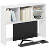 Furinno CLASSIC Mensola da Scrivania, Alzata da Scrivania a 4 Ripiani, Mensola Libreria, Organizer da Scrivania, per Forniture per Ufficio, Accessori da Scrivania per Ufficio, Bianco