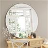 DEGHI Specchio da interno rotondo 120 cm con cornice nero spazzolato in alluminio - Talas