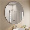 DEGHI Specchio bagno 120 cm con cornice nero spazzolato in alluminio - Talas