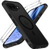 iVoler Cover Magnetica per Google Pixel 10a con 2 Pezzi Pellicola Vetro Temperato, [Antiurto di Grado Militare] Custodia Traslucida Opaca Sottile Anti-Impronte MagSafe Case, Opaca Nero