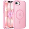 ORETECH Magnetica Cover per iPhone 17e(2026) 6,1 Pollici con 2 Vetro Temperato,Compatibile con Mag-Safe, Traslucida Opaca Antiurto Ultra Sottile Hard PC iphone 17e Cover-Rosa Chiaro