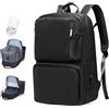 BJLFS Zaino da Viaggio con Sottovuoto Ryanair 40x30x20 Wizzair Bagaglio a mano 40x20x25 Ryanair con Pompa Borse da Cabina per Easyjet 45x36x20 con compressione sottovuoto,Zaino Casual per Laptop