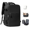 BJLFS Zaino da Viaggio con Sottovuoto Ryanair 40x30x20 Wizzair Bagaglio a mano 40x20x25 Ryanair con Pompa Borse da Cabina per Easyjet 45x36x20 con compressione sottovuoto,Zaino Casual per Laptop
