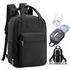 BJLFS Zaino da Viaggio con Sottovuoto Ryanair 40x30x20 Wizzair Bagaglio a mano 40x20x25 Ryanair con Pompa Borse da Cabina per Easyjet 45x36x20 con compressione sottovuoto,Zaino Casual per Laptop