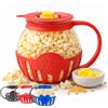 Netrox - Popcorn Maker per Microonde Senza Olio 3L - Ciotola in Vetro, BPA Free, Lavastoviglie - Popcornmaschina Fettfreie, Snack Healthy per Serata Cinema Famiglia, Idea Regalo