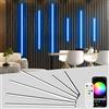 Lichaser 6 Strisce LED Nere WiFi RGB per Pannelli Acustici, Murale