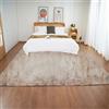 Ghouse Faux Tappetto di Pelle di Pecora Tappeto a Pelo Corto Lavabile Fluffy Uni Effetto Pelliccia Antiscivolo Facile da Pulire, Dimensione:240 x 300 cm, Colore: Beige