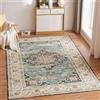 CHOSHOME Tappeto Soggiorno Tappeti Moderni Soggiorno Tappeti Camera da Letto Tappeti Vintage Salotto Grandi Dimensioni tappeto pelo corto soggiorno Tappeto Stile Antiscivolo Blu 120X170CM