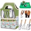 Kynup Set di attrezzi da giardino Kynup, set da giardino in acciaio inossidabile da 7 pezzi con borsa per attrezzi da giardino, robusto set di attrezzi da giardino inossidabile per la cura delle aiuole e