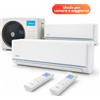 Midea Evolution Climatizzatore Dual Split 12.000+9.000 Wi-Fi per soggiorno e camera