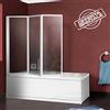 GIAVA S.R.L. BOX SOPRAVASCA Parete 3 Ante Pieghevoli 134/133CM x H.140CM Alluminio Bianco