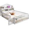 Goldicoo Letto a soppalco Montessori, 140 x 200 cm, in legno
