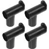 EXCEART Accessori Stendibiancheria Kit 4 Pezzi Connettori Angolari in Plastica Nero per Bastoni 22mm senza Attrezzi un Facile Montaggio e Smontaggio