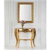 Mocada Consolle Barocco Oro + Specchiera da Ingresso (Oro) L.90 x P.35 x H.85