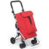 FOPPA PEDRETTI S.P.A. Foppapedretti Playmarket Go Up Basic Carrello della Spesa, Ross, 110 cm, Borsa Termica 10 L, Piegatura Compatta