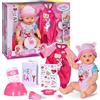 MGA ENTERTAINMENT BELGIUM B.V.B.A. Baby Born Emma 43 cm, bambola interattiva, accessori inclusi, pappa magica, vasino, biberon, ciuccio, flessibile