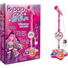 M.V.GIOCHI SRLS K-Pop Idols Stars microfono karaoke con asta regolabile, pedana luminosa e connessione MP3 Smartphone