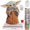 CRYSTAL ART Buddies XL - Il Kit Diamond Painting Originale, Grogu, Collezione Star Wars con Diamatini in Resina Brillante, Set Creativo 6+ con Supporto in Legno, 20-25cm, CAXLBD-SWS001