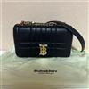 BURBERRY Borsa a tracolla Burberry Small Lola TB trapuntata in pelle a quadri esplosi ...