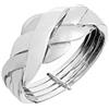 Silverly Anelli Puzzle da Donna in Argento Sterling | Anello in Argento Sterling 925 | Anello Intrecciato Multibanda per Uomo | Fede Nuziale da Donna | Fedi Nuziali Turche per lui e per Lei