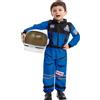 Costume Da Astronauta Blu Con Casco per Bambini, Tuta Spaziale, Tuta Spaziale, C