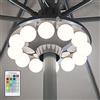 HONWELL Patio Ombrello Luce a Batteria, Luci per ombrellone da esterno con telecomando, 200 Lumen Lampada da Campeggio per ombrellone, tende da campeggio, lampadine bianche