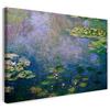 Printed Paintings Stampa su Tela (100x70cm): Claude Monet - Ninfee