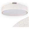 hofstein Plafoniera Foggia, lampada da soffitto in metallo/plastica in nichel opaco/bianco, lampada rotonda dal design moderno (Ø 60 cm), E27, sala da pranzo, soggiorno, camera da letto, cucina