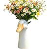 Generic Vaso a forma di testa di animale, contenitore per fiori in ceramica a forma di testa d'oca, vaso floreale, per casa, scrivania, tavolo, mensola, mensola per libri, , ingresso, soggiorno, sala da