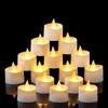 LQTSLFM 24 Pezzi Candele LED Fiamma Oscillante Piccole Candele Finte Batteria Durata Fino a 200 Ore per Matrimoni, Feste, Halloween, Natale