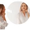 Generico Specchi Acrilici Adesivi - Foglio Specchio Acrilico | Muro Di Specchio A Rasatura Rotonda Montata | Stick Specchi Montati A Parete | FORCHIO DI ASSEGGIO Per Bagno, Camera Da Letto, Palestra E Decorazi