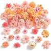 Tidgel 80 rose artificiali in seta, fiori finti realistici per fai da te, accessori per capelli, decorazione per casa, hotel, feste, colore: arancione
