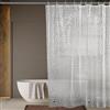 OTraki Tenda Doccia Antimuffa 180 x 180 cm, Tende Doccia Rigida Trasparente in EVA, Tenda per Doccia Impermeabile, Tenda Vasca da Bagno Lavabile, 3D Shower Curtain con 12 Ganci/3 Pesi