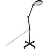 Greensen Lampada d'ingrandimento Estetica Professionale, con 5 Diottrie Lente d'ingrandimento e Rotelle, Lampada da Scrivania Lampada Estetista Lampada da Lavoro 220-240V (Nero)