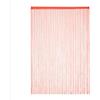 Relaxdays Tenda a Fili, 145 x 245 cm, con Passante, per Porte e Finestre, a Frange Accorciabili, Lavabile, Rosso