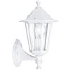 EGLO Lampada da parete da esterno Laterna 5, lampada da esterno uno punto luce, lampada da parete in alluminio pressofuso e vetro, bianco, E27, IP44