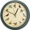 Mark Feldstein & Associates Mark Feldstein and Associates - Orologio da parete/scrivania originale con uccello canto, 20,3 cm