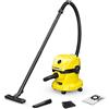 KÄRCHER aspiratore solidi liquidi a batteria WD 2-18 V-12/18, filtro, tubo di aspirazione: 1,8m, contenitore in plastica: 12 l, funz. soffiante, utilizzabile con batteria 18V non inclusa