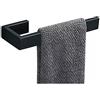 JOPOFI Portasciugamani rettangolare da 20,3 cm, in acciaio inox SUS 304, design moderno, barra portasciugamani per bagno, montaggio a parete, nero opaco