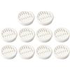 cyclingcolors EAN cyclingcolors 10x Griglia di ventilazione plastica tonda diametro installazione 35 mm totale 37 mm da incasso areazione dell'aria, Bianco