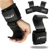 Netrox Accessori Palestra Uomo e Donna - Ganci Sollevamento Pesi, Fasce Polsi, Polsiere Bodybuilding, Cinghie per Stacchi da Terra, Grip Fitness per Crossfit, Pesi e Allenamento con Gancio (S)