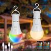 Dehobo Ricaricabile Lampadina LED E27 Con Funzione Temporizzazione - Luci LED a Batteria 7 W Con Telecomando - Lampada Campeggio 3 Temperature di Colore - RGB Dimmerabile Lampada Emergenza, 2 Pack