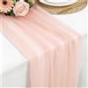 Foatcox Runner de Tavolo Rosa Chiaro in Chiffon, 77 X 300 CM Morbido e Confortevole Runner de Tavolo Moderno Tulle per Matrimoni, Battesimi, Baby Shower, Addio Al Nubilato, Decorazione da Tavolo in Cucina