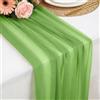 Foatcox Runner de Tavolo Verde Oliva Chiaro, 77 X 300 CM Morbido e Confortevole Runner de Tavolo Moderno in Chiffon Tulle per Matrimoni, Baby Shower, Addio Al Nubilato, Decorazione da Tavolo in Cucina