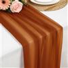 Foatcox Runner de Tavolo Caramello in Chiffon, 77 X 300 CM Morbido e Confortevole Runner de Tavolo Moderno Tulle per Matrimoni, Battesimi, Baby Shower, Addio Al Nubilato, Decorazione da Tavolo in Cucina