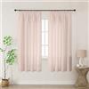 Joydeco Tende Lino Semitrasparenti per Interni Finestre 2 Pezzi L 140 x A 175 CM, Tende Decorative Moderne con Fettuccia Camera da Letto Soggiorno Sala da Pranzo, Rosa Antico